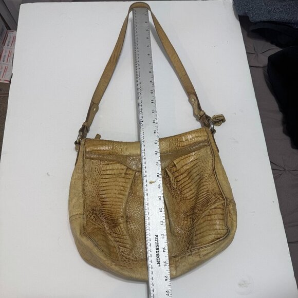 Brahmin Bag Women's Shoulder Purse Yellow Brown Multicolor Multiple Pockets - Picture 13 of 15